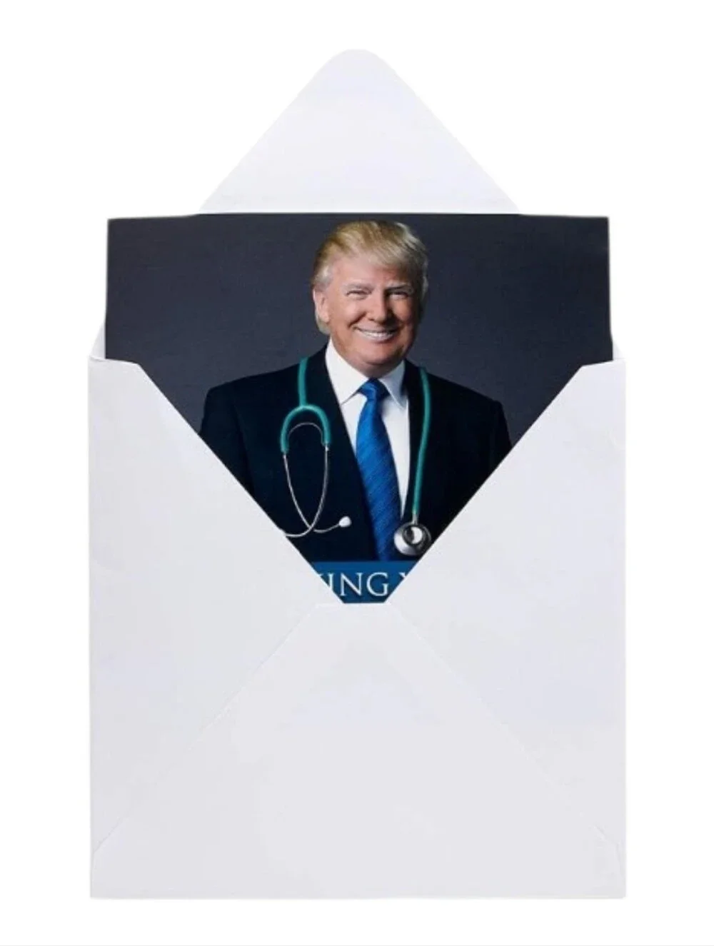 Donald Trump Novelty Talking Get Well Soon Greeting Card With Envelope NEW